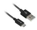 Miniatyrbild 1 av 2: Sharkoon USB 2.0 A-B black / grey 2.0m - Aluminum + Braid