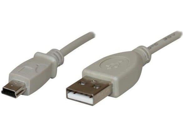 USB-logotyp USB-A - miniUSB-kabel 2 m Grå (17065)