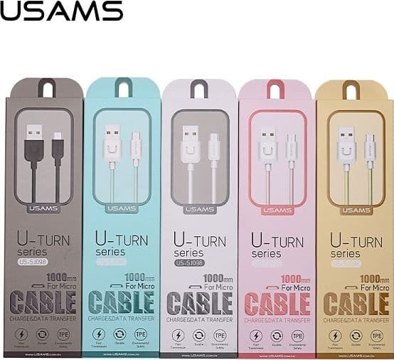Kabel USB Usams USB-A - microUSB 1 m Czarny (MICUSBXD01)