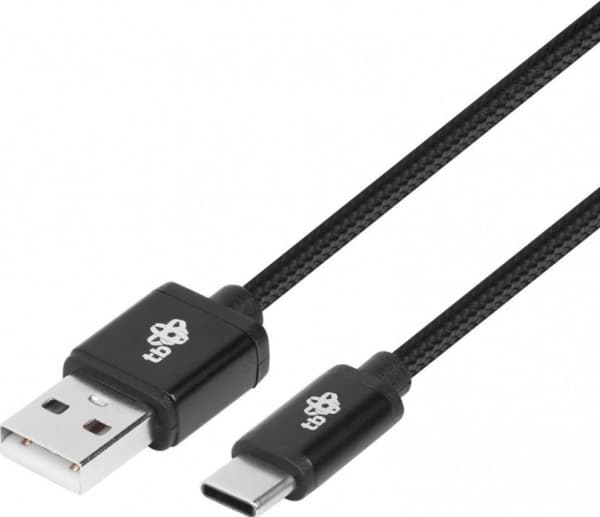 Cable USB - USB C 1.5 m black tape