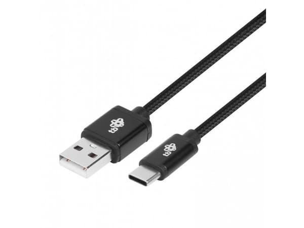 Cable USB - USB C 1.5 m black tape