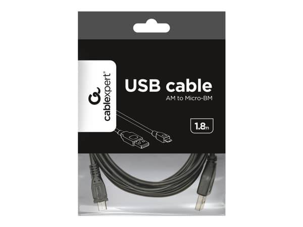 Gembird CCP-MUSB2-AMBM-6 - USB-kabel - Micro-USB type B (hann) til USB (hann) - 1.8 m - svart