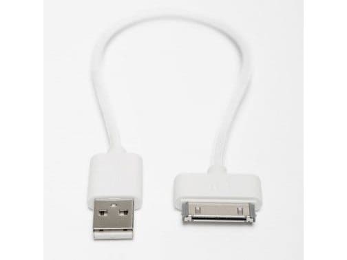 Bluelounge 0.2m, 30-pin, Vit, USB A, Apple 30-pin, 0,2 m, Hane/Hona, 1 styck