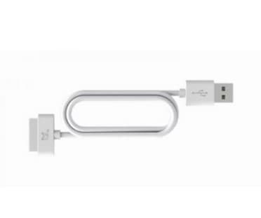 Bluelounge 0.2m, 30-pin, Vit, USB A, Apple 30-pin, 0,2 m, Hane/Hona, 1 styck