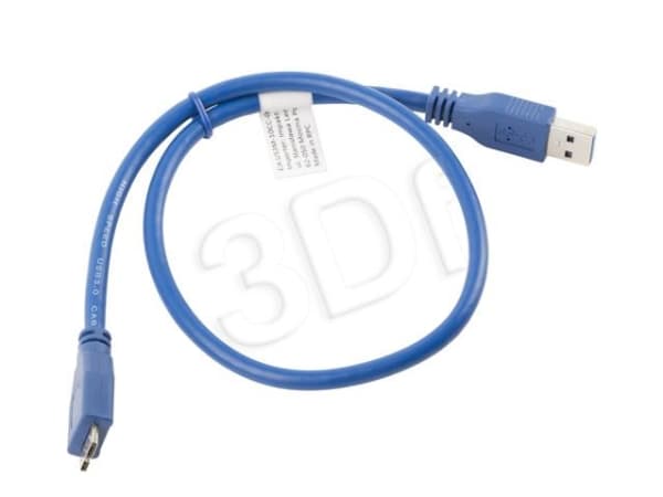 Lanberg - USB-kabel - USB typ A (hane) till Micro-USB typ B (hane) - USB 3.0 - 300 V - 50 cm - blå