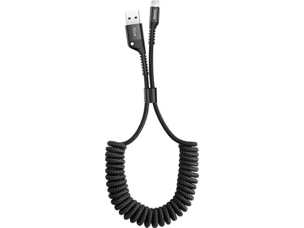 Baseus CALSR-01, 1 m, USB A, Lightning, USB 2.0, 480 Mbit/s, Musta