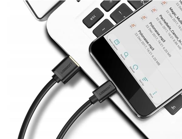 USB til USB-C-kabel UGREEN 0,5m (svart)