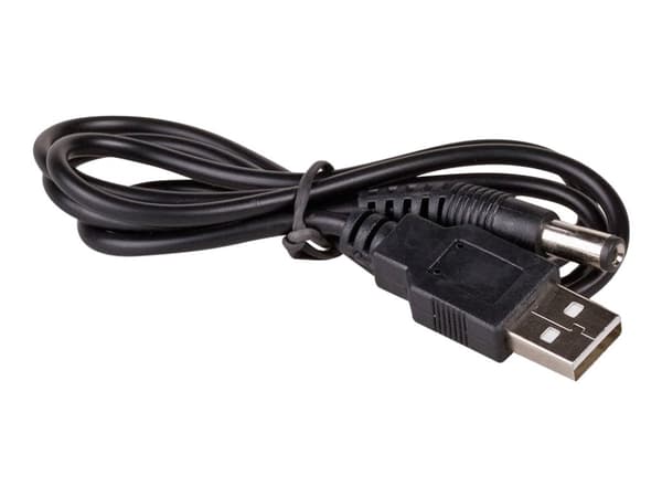 Akyga AK-DC-01 - USB/strøm-kabel - USB (hann) til 5,5 x 2,1 mm DC-jakk (hann) - 80 cm - svart