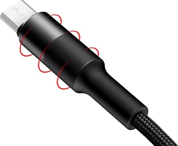 Usams USB cable Braided cable U5 2A micro USB 1.2m black US-SJ224 -SJ224USB01
