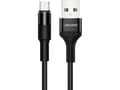 Miniatyrbilde 2 av 5: Usams USB cable Braided cable U5 2A micro USB 1.2m black US-SJ224 -SJ224USB01