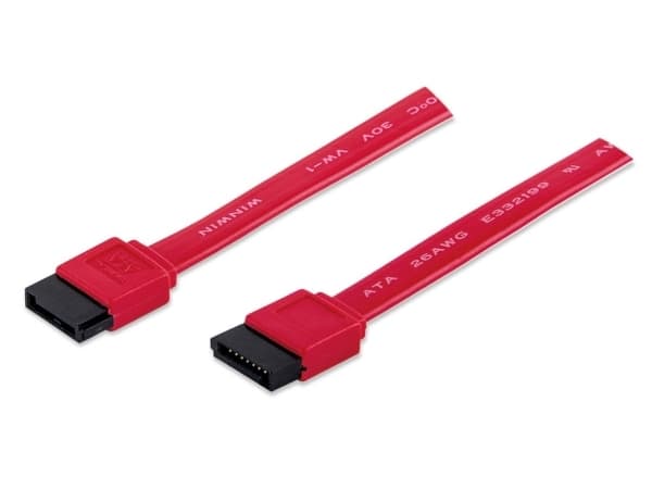 Manhattan 340700, 0,5 m, SATA III, SATA 7-pin, SATA 7-pin, Hanstik, Rød