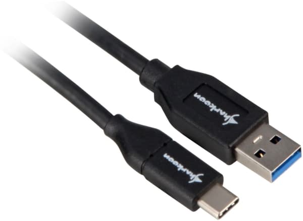 Sharkoon USB 3.1 Cable A-C - black - 0.5m