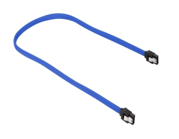 Sharkoon - SATA-kabel - Serial ATA 150/300/600 - SATA (hunn) til SATA (hunn) - 45 cm - låst - blå