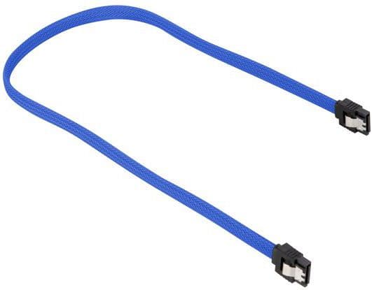 Sharkoon - SATA-kabel - Serial ATA 150/300/600 - SATA (hunn) til SATA (hunn) - 45 cm - låst - blå