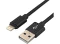 Miniatyrbild 3 av 5: everActive USB Lightning-kabel 1m - svart, flätad, stöd för snabbladdning, 2,4A - CBB-1IB