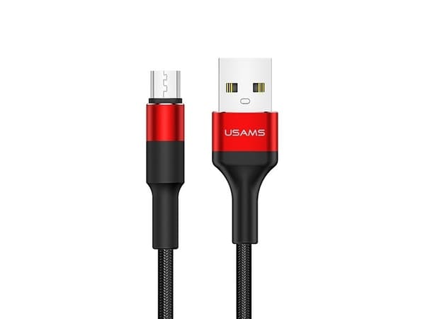 Usams USB-A - microUSB-kabel 1,2 m Röd (SJ224USB02)