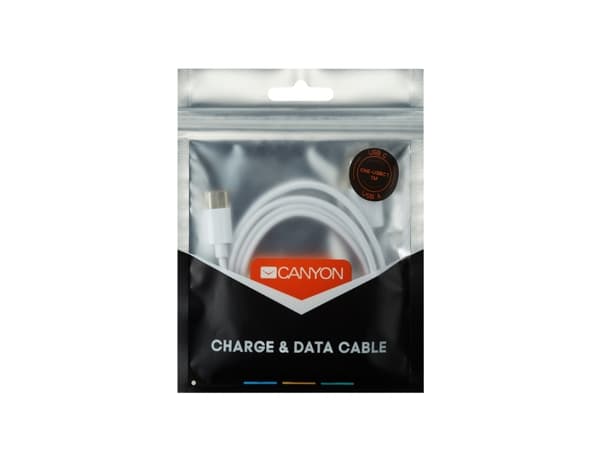 Canyon - USB-kabel - 24 pin USB-C (hane) till USB (hane) - USB 2.0 - 1 m - vit