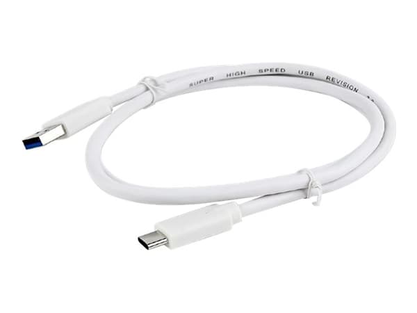 Cablexpert - USB-kabel - USB typ A (hane) till 24 pin USB-C (hane) - USB 3.1 - 3 A - 1 m - formpressad - vit