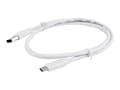 Miniatyrbild 3 av 5: Cablexpert - USB-kabel - USB typ A (hane) till 24 pin USB-C (hane) - USB 3.1 - 3 A - 1 m - formpressad - vit