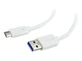 Miniatyrbild 1 av 5: Cablexpert - USB-kabel - USB typ A (hane) till 24 pin USB-C (hane) - USB 3.1 - 3 A - 1 m - formpressad - vit