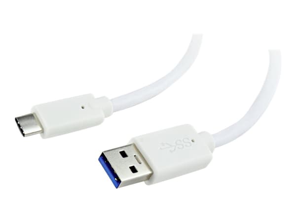Cablexpert - USB-kabel - USB typ A (hane) till 24 pin USB-C (hane) - USB 3.1 - 3 A - 1 m - formpressad - vit