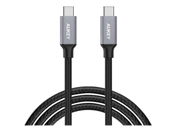 Aukey - USB-kabel - 24 pin USB-C (hann) til 24 pin USB-C (hann) - USB 2.0 - 2.4 A - 2 m
