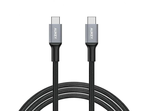 Aukey - USB-kabel - 24 pin USB-C (hann) til 24 pin USB-C (hann) - USB 2.0 - 2.4 A - 2 m