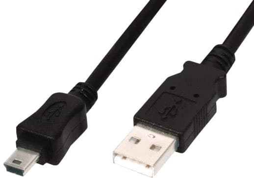 DIGITUS - USB-kabel - USB (hane) till mini-USB typ B (hane) - USB 2.0 - 1.8 m - formpressad - svart