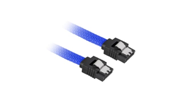 Sharkoon - SATA-kabel - Serial ATA 150/300/600 - SATA (hunn) til SATA (hunn) - 30 cm - låst - blå