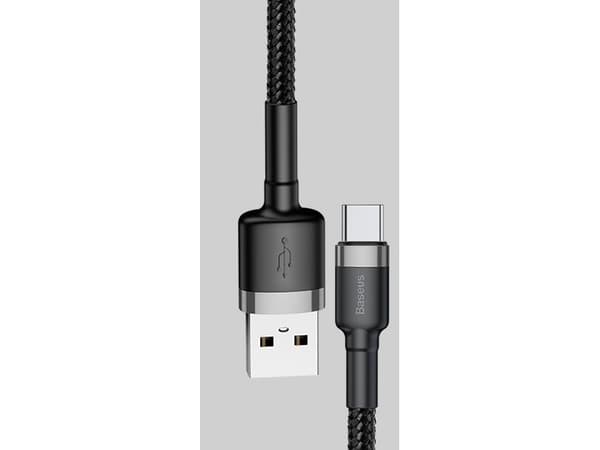 Baseus CAMKLF-AG1, 0,5 m, USB A, Micro-USB B, Sort