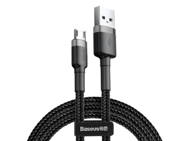 Baseus CAMKLF-AG1, 0,5 m, USB A, Micro-USB B, Sort