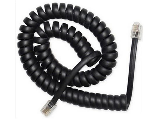 Cablexpert - Hodetelefonkabel - RJ-10 hann til RJ-10 hann - 2 m - svart - rullet sammen