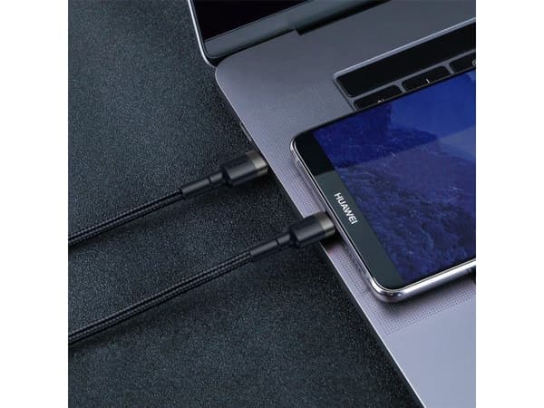 Baseus Cafule, 1 m, USB C, USB C, 480 Mbit/s, Sort, Grå