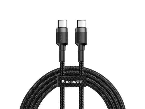 Baseus Cafule, 1 m, USB C, USB C, 480 Mbit/s, Sort, Grå