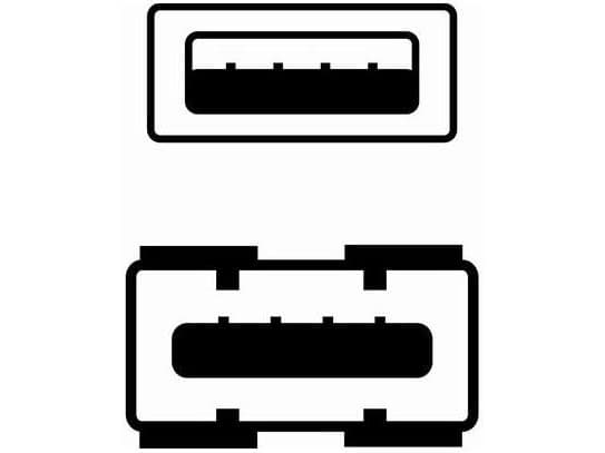 USB-logotyp USB-A - USB-A-kabel 1,8 m Vit (17058)