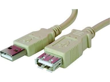 USB-logotyp USB-A - USB-A-kabel 1,8 m Vit (17058)