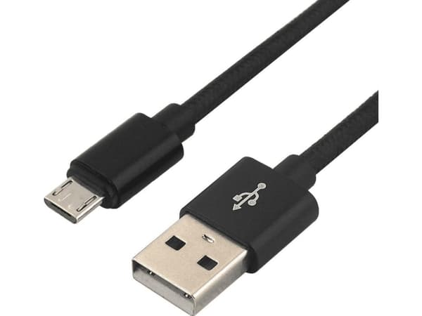 Everactive CBB-1MB, 1 m, USB A, Micro-USB A, 0,48 Gbit/s, Svart