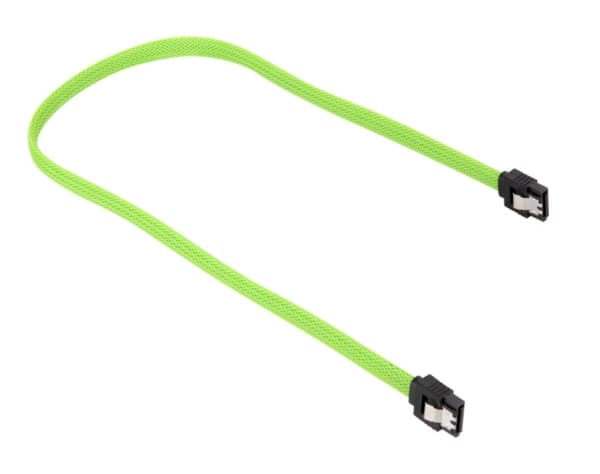 Sharkoon - SATA-kabel - Serial ATA 150/300/600 - SATA (hunn) til SATA (hunn) - 45 cm - låst - grønn