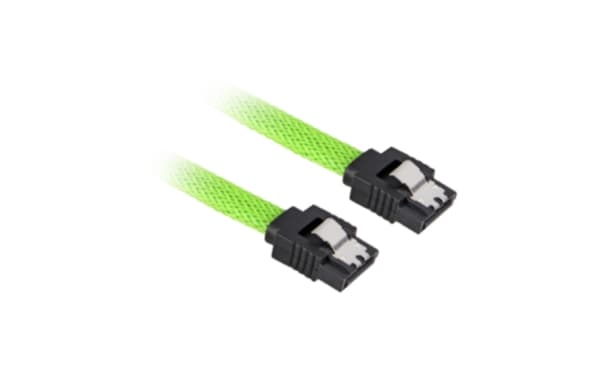 Sharkoon - SATA-kabel - Serial ATA 150/300/600 - SATA (hunn) til SATA (hunn) - 45 cm - låst - grønn