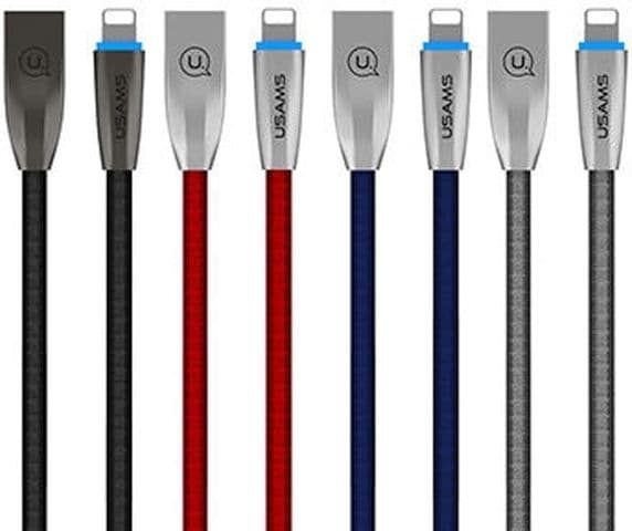 Kabel USB Usams USB-A - Lightning 1.2 m Niebieski (IPZSUSB03)