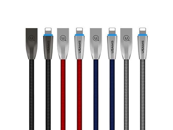 Kabel USB Usams USB-A - Lightning 1.2 m Niebieski (IPZSUSB03)