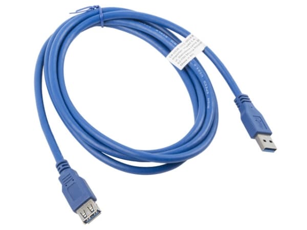 Lanberg - USB-jatkojohto - USB Type A (uros) - USB Type A (naaras) - USB 3.0 - 1,8 m - sininen