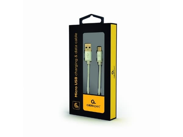 Cablexpert - USB-kabel - USB (hane) till mikro-USB typ B (hane) - USB 2.0 - 1.8 m - formpressad - silver