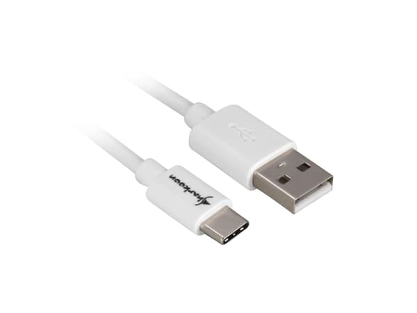 Sharkoon USB 2.0 A - USB C Adapter - white - 0.5m
