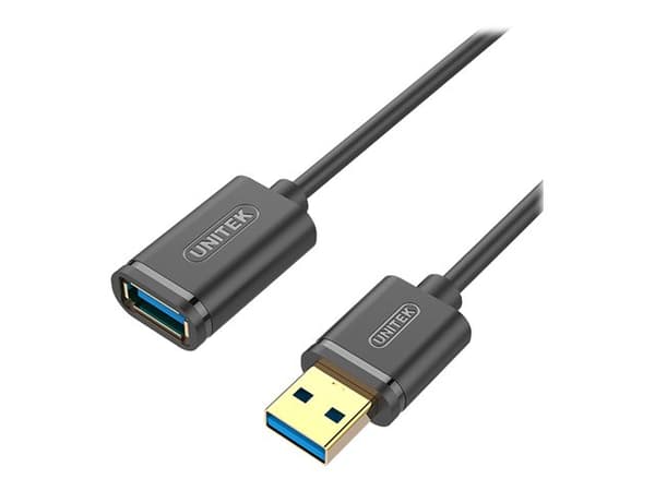 Unitek Y-C458GBK - USB-forlengelseskabel - USB-type A (hann) til USB-type A (hunn) - USB 3.0 - 1.5 m - svart
