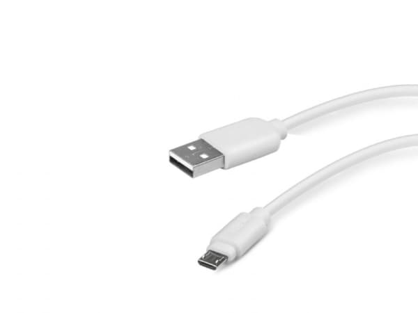 SBS TECABLEMICROW, 1 m, Micro-USB B, USB A, USB 2.0, Hvit