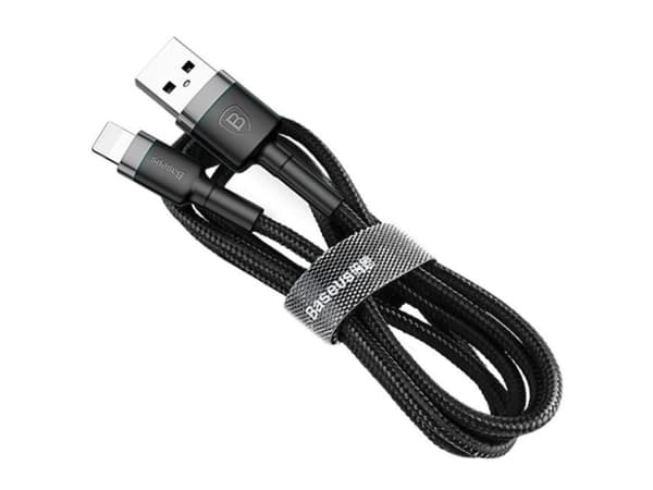 Baseus CAMKLF-CG1, 2 m, USB A, Micro-USB B, Svart, Grå