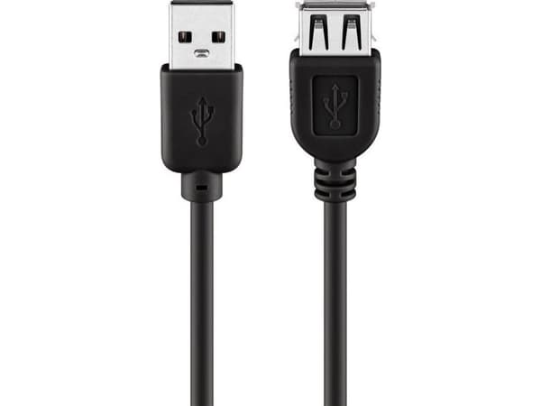 Techly USB-A - USB-A USB-kabel 0,3 m svart (686221)