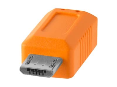 Tether Tools TetherPro - USB-kabel - 24 pin USB-C (hane) till mikro-USB typ B (hane) - USB 2.0 - 3 A - 4.6 m - högsynligt orange