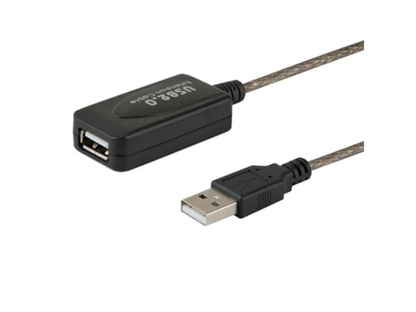 SAVIO CL-130 - USB-jatkojohto - USB (uros) - USB (naaras) - USB 2.0 - 10 m - aktiivinen - musta